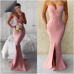 NOOKIE London Gown In Dusty Pink